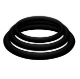 Joydivision Potenzduo-Plus 3 Set Inele Negre - S, M, L-Silicon