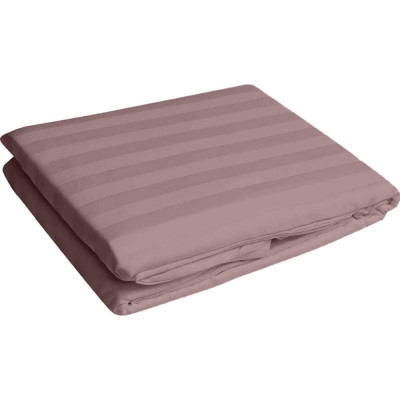 Cearsaf de pat cu elastic din damasc, densitate 130 g/mp, Maro, 180/200cm foto