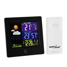 Statie meteo wireless URZ0859, sincronizare ora DCF, model GB521B, negru foto