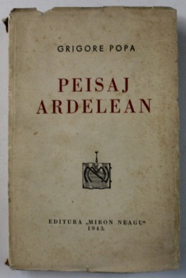 PEISAJ ARDELEAN de GRIGORE POPA , 1943 , DEDICATIE CATRE COSTIN MURGESCU * foto