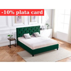 Pat Hypnotic 180x200 cm Tapitat Catifea Verde Somiera Inclusa (cod ML 1705-14)