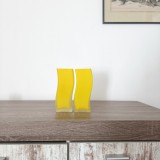 Pereche vaze moderne din sticla opalina groasa