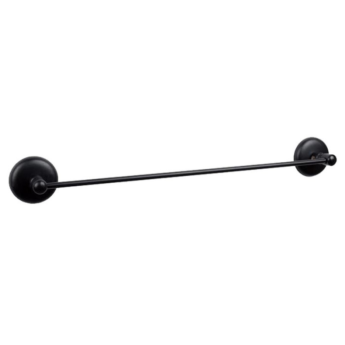 Suport din metal pentru prosop, negru mat, 400 mm