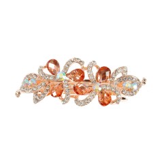 Clama de par aurie cu pietre albe