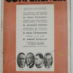 CONFERENCIA , JOURNAL DE 'UNIVERSITE DES ANNALES , NO. XX , I er OCTOBRE , 1936