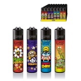 Bricheta Clipper HIPPIE 15, Reincarcabila, Piatra Inlocuibila, Flacara Inclinata, Bong, Pipa