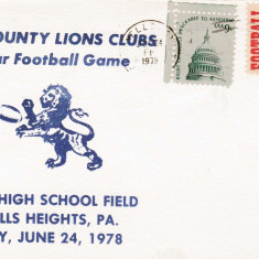 Plic LIONS CLUB, Cornwells Heights, Pennsylvania, S.U.A., 24 Iunie 1978