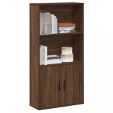 Gossi biblioteca, stejar maro, 60x24x120 cm, lemn prelucrat