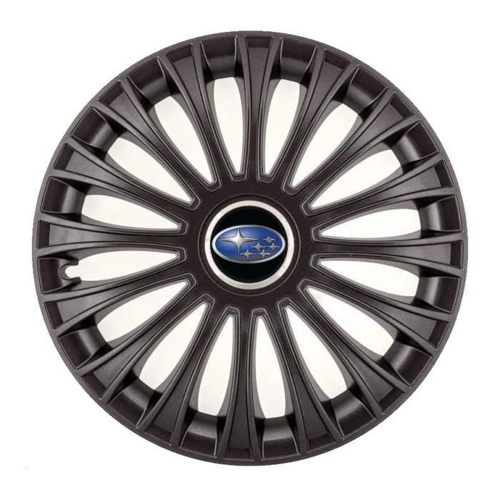 Set 4 capace roti pentru Subaru, model Dino Black, R14
