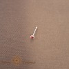 Piercing Nas Argint 925 cu Zirconia Roșie - Handmade Thailanda - Bijuterie Nas Elegantă, Strălucitoare