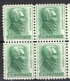 SUA 1961 - Uzual 1c, Andrew Jackson, bloc de 4 neuzat