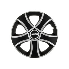 Set 4 Capace Roti 14 inchi (R14) Bis Gri-Negru, Compatibile Cu Jeep