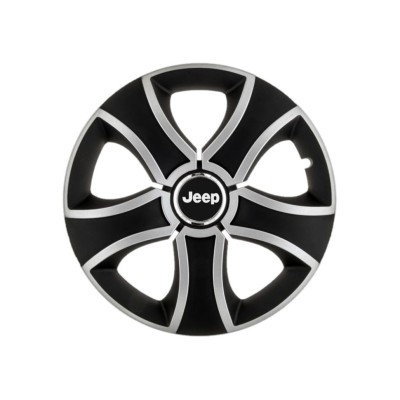 Set 4 Capace Roti 15 inchi (R15) Bis Gri-Negru, Compatibile Cu Jeep foto