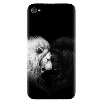 Husa silicon pentru Apple Iphone 4 / 4S, Lions foto