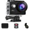 Camera Sport WiFi M80, 4K/30FPS, 20MP, LCD 2.0&quot;, 170&deg; Reglabil, Rezistenta Apa 40M, Telecomanda, Time Lapse, 2 Baterii, Geanta, Negru