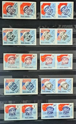 TIMBRE ROMANIA LP576a/1964 NAVIGATIA COSMICA -nedantelate -Serie pereche -MNH foto