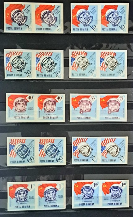 TIMBRE ROMANIA LP576a/1964 NAVIGATIA COSMICA -nedantelate -Serie pereche -MNH