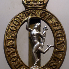 I.179 INSIGNA MILITARA MAREA BRITANIE ANGLIA ROYAL CORPS OF SIGNALS 48,5/30mm