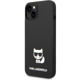 Husa pentru Apple iPhone 14 Plus, Karl Lagerfeld, Silicone Body Choupette, Neagra