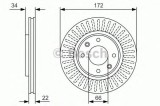 Disc frana PEUGEOT 208 (2012 - 2016) BOSCH 0 986 479 R63