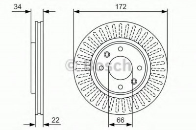 Disc frana CITROEN C5 II (RC) (2004 - 2016) BOSCH 0 986 479 R63 foto