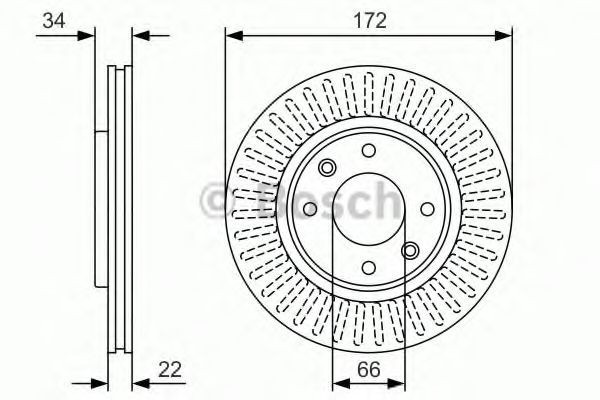 Disc frana CITROEN C5 II (RC) (2004 - 2016) BOSCH 0 986 479 R63