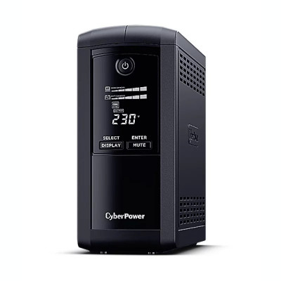 UPS CYBER POWER Line Int. cu management LCD tower 700VA/ 390W AVR 4 x socket Schuko display LCD 1 x baterie 12V/7Ah Backup 1- 8 min incarcare 8h conec foto
