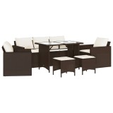 Cumpara ieftin Set canapele de gradina cu perne, 6 piese, maro, poliratan
