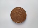 medalie Traian Vuia ,primul zbor cu mijloace autonome de zbor 1906 .Verso Expozitia Filatelica TRANSFILEX 1981
