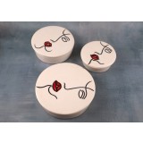 Set 3 recipiente din ceramică Visage