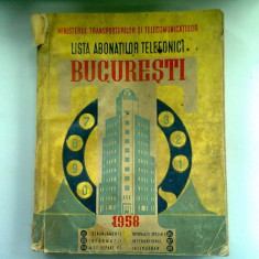 LISTA ABONATILOR TELEFONICI BUCURESTI 1958