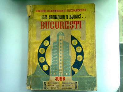 LISTA ABONATILOR TELEFONICI BUCURESTI 1958 foto