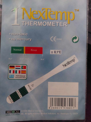Indicatori medicali Termometru NexTemp Strip Oral/Auxiliar 30/cutie foto