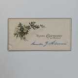 Cartolina tematica florala adresata familiei G. Hannum, ca. 1910 / Romania