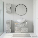 Cumpara ieftin Set de cabinet pentru baie cu 3 piese UTRECHT Gri Beton