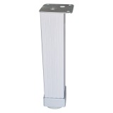 Picior pentru mobila, patrat, reglabil, din aluminiu, cu acoperire, inaltime 20 cm