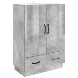 vidaXL Bufet cu sertar Gri Beton 66 x 34,5 x 92 cm Lemn prelucrat 895358