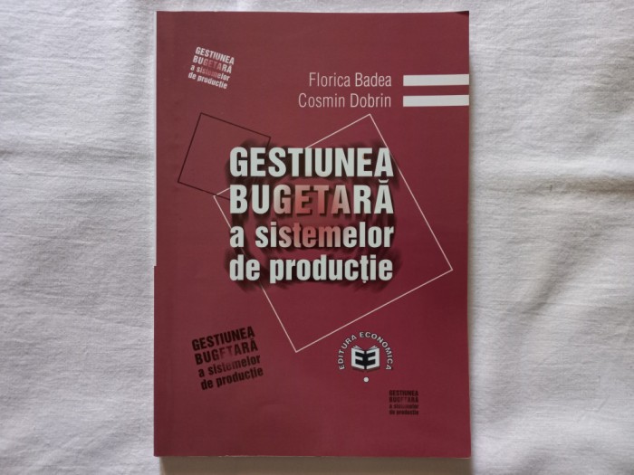 GESTIUNEA BUGETARA A SISTEMELOR DE PRODUCTIE - FLORICA BADEA, COSMIN DOBRIN