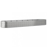 Jardiniera argintiu 584x140x68 cm otel vopsit electrostatic