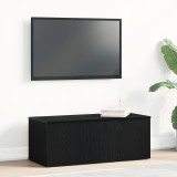 vidaXL Dulap TV, stejar negru, 80x34x30 cm, lemn prelucrat