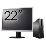 Pachet Calculator Second Hand LENOVO M910 SFF, Intel Core i5-6500 3.20GHz, 8GB DDR4, 256GB SSD + Monitor 22&amp;quot; NewTechnology Media