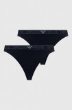 Cumpara ieftin Emporio Armani Underwear tanga 2-pack culoarea albastru marin