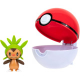 Figurina Pokemon - Clip N Go Chespin &amp; Poke Ball