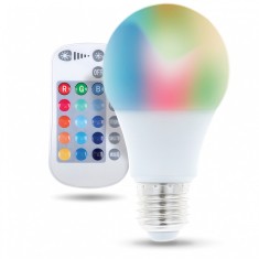 Bec LED Forever, E27 A60 RGB, 9W, RC foto