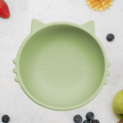 Bol din silicon, AppeKids, Kitty I - Raw Green foto