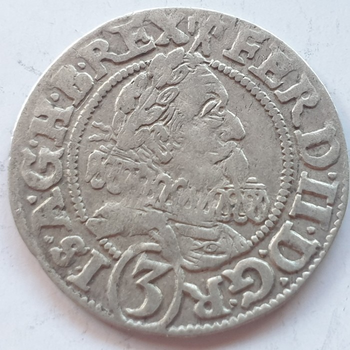 Silezia 3 kreuzer 1629 HR / Breslau argint Ferdinand ll