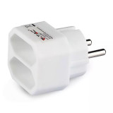 Adaptor Schuko - 2x Euro max 5A 1100W alb 44x39x61mm V-tac, Vtac