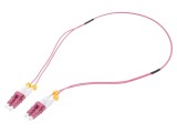 Patch cord fibră OM4 LC/UPC 1m LSZH roz