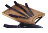 Set de Cutite cu tocator bambus, 6 piese , Purple Eclipse, Berlinger Haus, BH 2683, mov