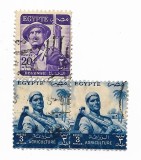 Egipt - Marci diverse (3 buc.), 1953-1955 - valori obliterate
